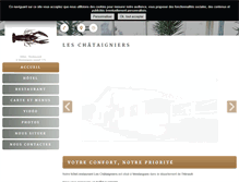 Tablet Screenshot of hotel-leschataigniers.fr